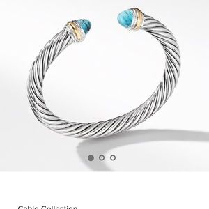 David Yurman Cable Bracelet, 7mm, turquoise